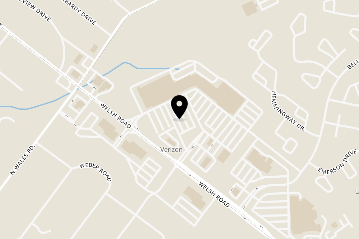 Map showing the location of Pho & More on 1200 Welsh Rd in North Wales